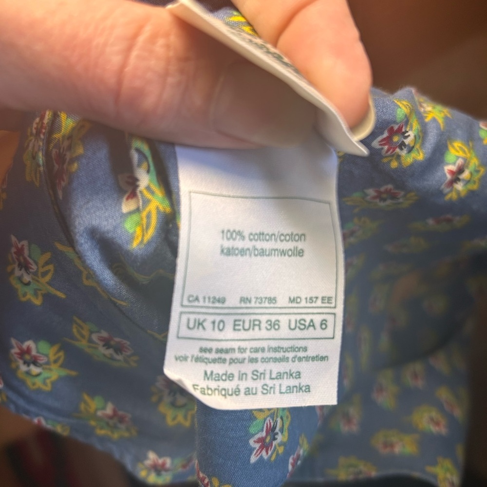 Vintage Laura Ashley Blue Floral Button-Down Maxi Dress Sz 10 UK/6 US - Picture 10 of 10